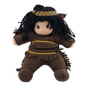 Joelson Industries Native American Indian Plush Doll Vintage 1996 Pre-Owned‎